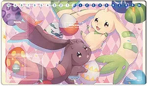 New DTCG Duel Playmat Digimon Board Terriermon Trading Card Game Mat Desk Pad + Free Bag (ZD002-033-SM)