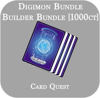 Digimon Card Game TCG - Builder Bundle Lot Pack [1000 Random Cards]