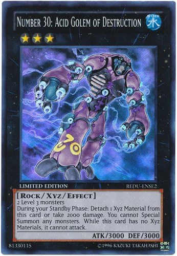 Yu-Gi-Oh! - Number 30: Acid Golem of Destruction (REDU-ENSE2) - Return of The Duelist: Special Edition - Limited Edition - Super Rare