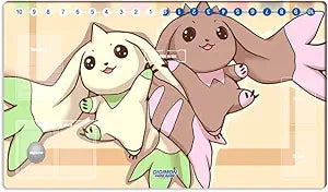 New DTCG Duel Playmat Digimon Board Terriermon Trading Card Game Mat Desk Pad + Free Bag (ZD002-033-SM)