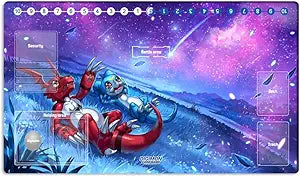 New DTCG Duel Playmat Digimon Ladydevimon Trading Card Game TCG CCG Mat Pad + Free Bag (ZD002-108-SM)