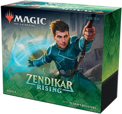 Magic: The Gathering Zendikar Rising Bundle | 10 Draft Booster Packs (150 Cards) | Foil Lands | Accessories
