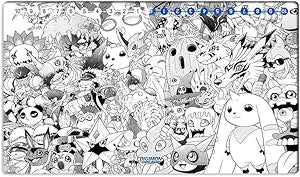 New DTCG Duel Playmat Digimon Diaboromon Trading Card Game TCG CCG Mat Pad + Free Bag (ZD002-324-SM)