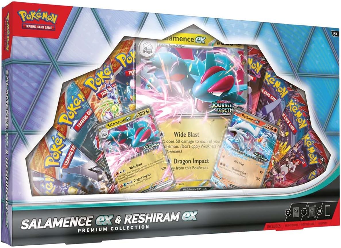 Pokemon TCG Salamence ex & Reshiram ex Premium Collection Box