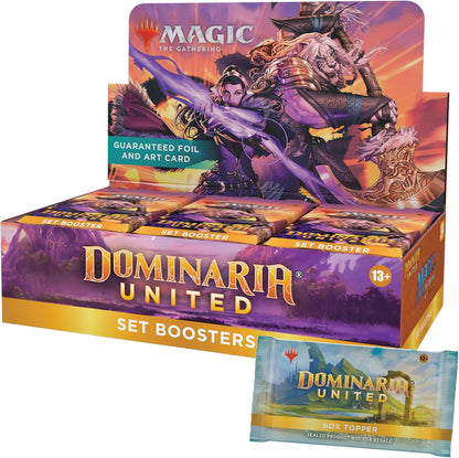 Magic: The Gathering Dominaria United Set Booster Box | 30 Packs + Box Topper Card (361 Magic Cards)