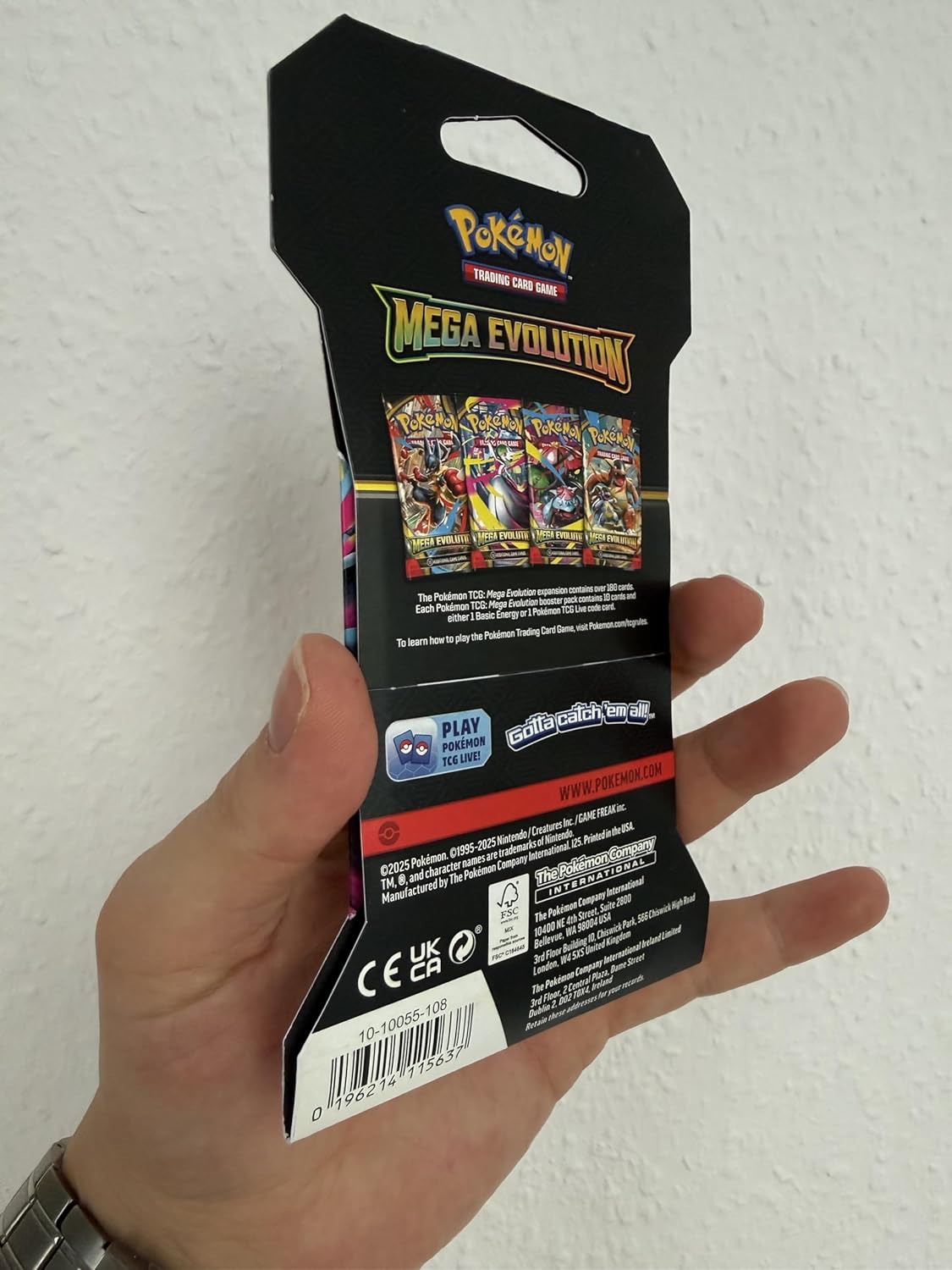 Pokemon TCG: Mega Evolution Sleeved Booster Pack - 10 Cards