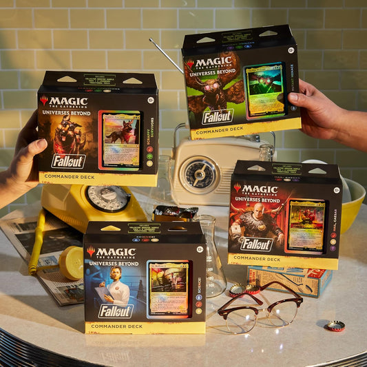 Magic: The Gathering Fallout Commander Deck Bundle – Includes All 4 Decks (1 Hail Caesar, 1 Scrappy Survivors, 1 Science!, and 1 Mutant Menace)