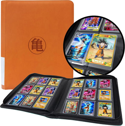 Toploader Binder for Dragon Ball Cards,Holds 288 Toploaders,9-Pocket Ringless Double-Sided Pockets for Dragon Ball Cards,Waterproof Top Loader Card Storage for Anime Cards