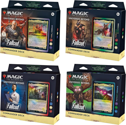 Magic: The Gathering Fallout Commander Deck - Scrappy Survivors (100-Card Deck, 2-Card Collector Booster Sample Pack + Accessories)