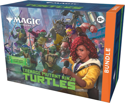 Magic: The Gathering | Teenage Mutant Ninja Turtles - Bundle | 9 Play Boosters, 30 Lands, Foil Alt-Art Promo Card + Exclusive Accessories | Collectible Trading Card Game